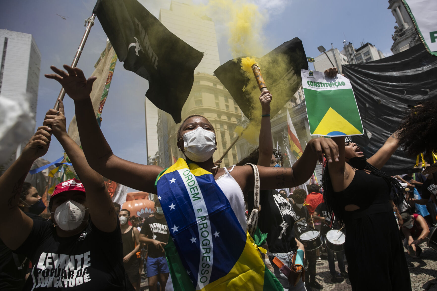 APTOPIX Virus Outbreak Brazil Protest